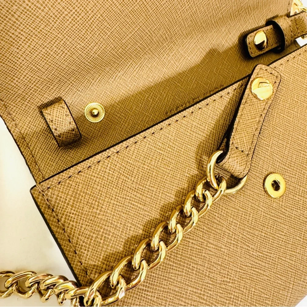 Michael Kors Brown Leather Crossbody Handbag Wallet - Picture 11 of 12